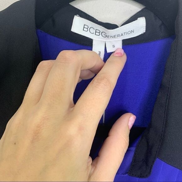 BCBGeneration cobalt blue back collar dress B1 - Picture 3 of 10